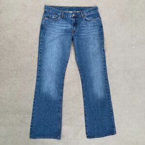 Lucky Brand Lowered Peanut Straight Leg Low Rise Jeans Sz 10/30